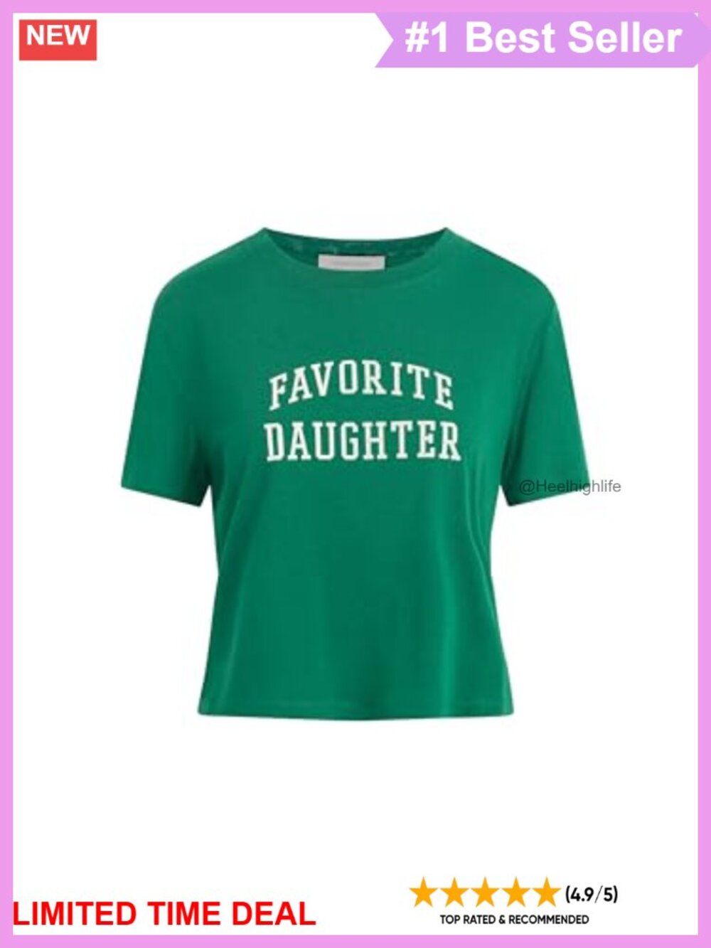 Womens Cropped Collegiate Tee Tri-Blend Cotton Crop Top Short Sleeve Crew Neck